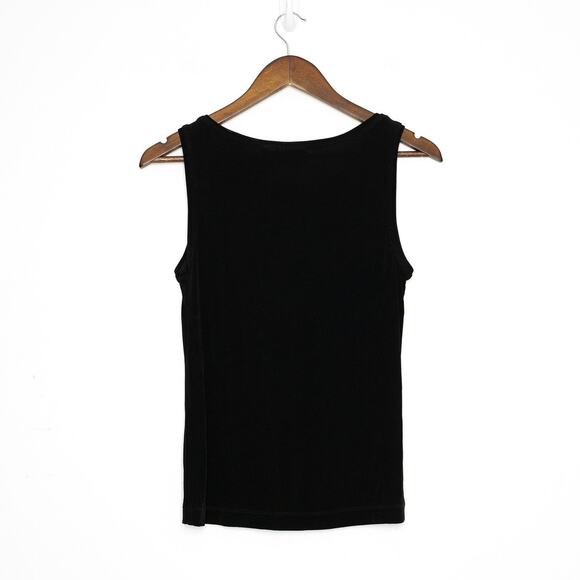 Chico’s Travelers Sleeveless Tank Top | Classic Minimalist Stretch Black | 1 / M - Picture 2 of 4